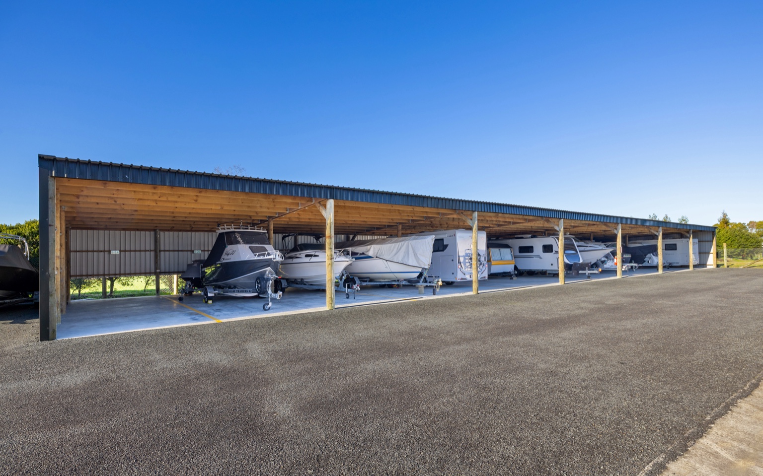Covered 10 metre storage bays