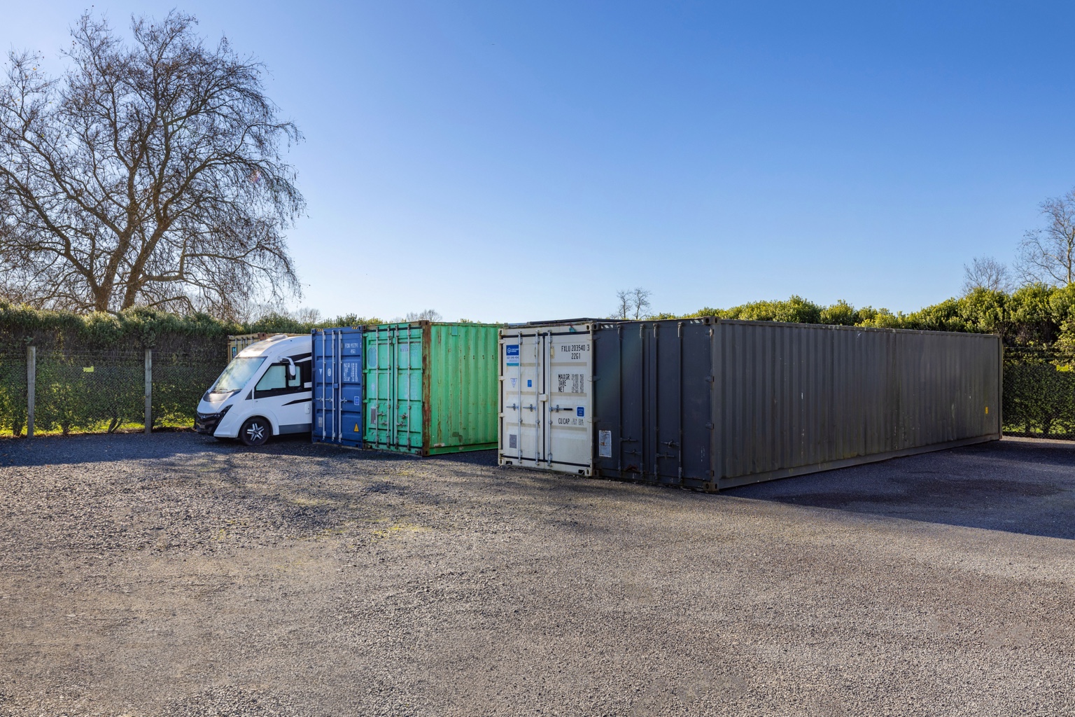 Shipping containers stored at Stronghold